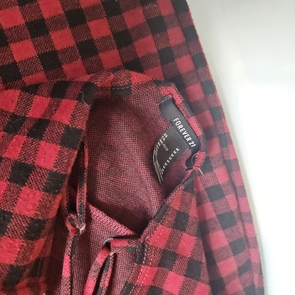 Red Plaid Spaghetti Strap Dress Buffalo Plaid Dress Punk Rock Dress - Picture 5 of 10